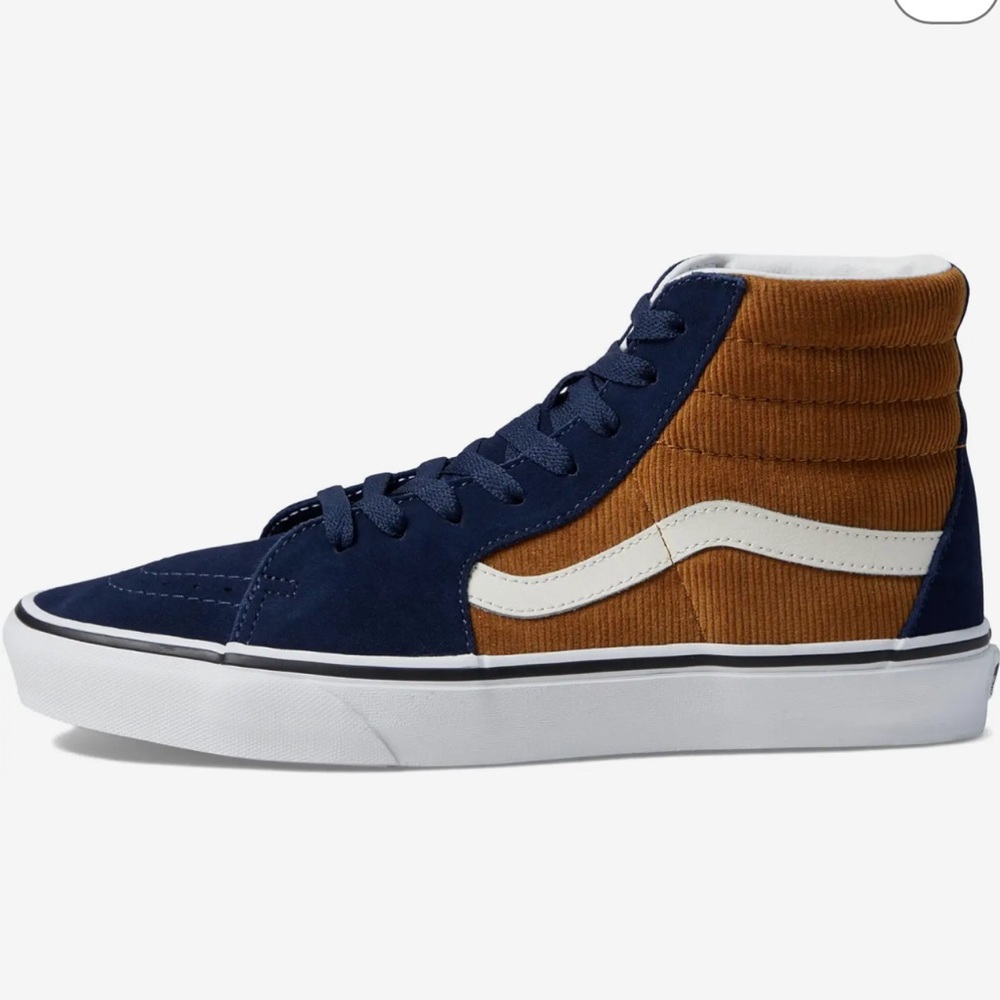 Vans Men’s Sk8-Hi
Mini Cord Blue/Brown
VN0007NS0BO
Sneakers 

CORDUROY - Picture 5 of 16